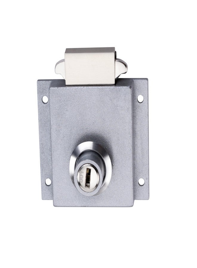 Kunal خزانة كونال المنزلقة متعددة الاستخدامات | خزانة | قفل خزانة ملابس، تشطيب ساتان، مادة الزنك، مقاس 25 مم، مع مفتاحين نحاسيين مموجين - Image 1